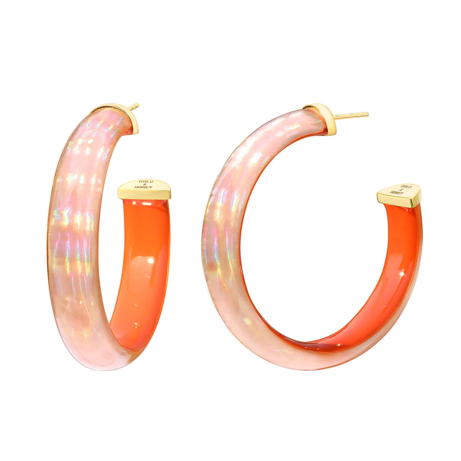 Rave Lucite Hoop Earrings