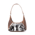 Myra Redrock Vale Embossed Leather Bag in Tobacco Cream