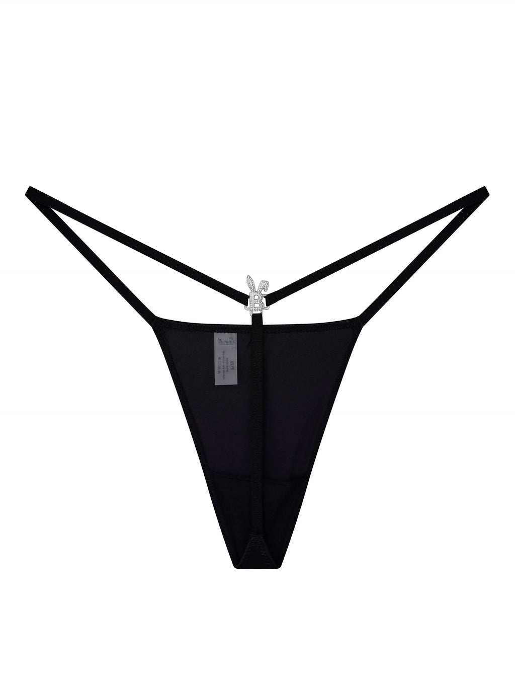 ICED OUT G-STRING IN BLACK
