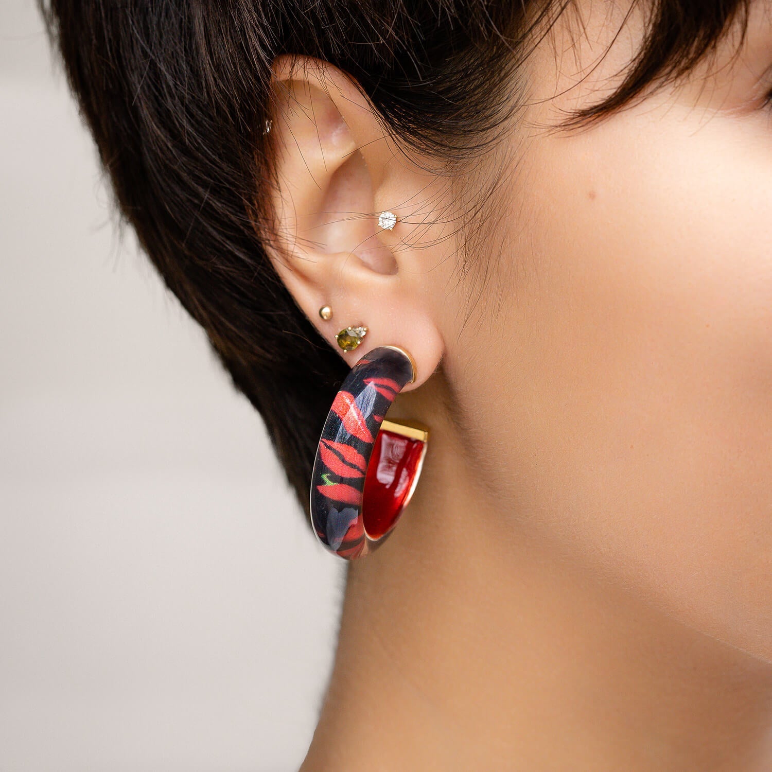 Feeling Spicy Illusion Hoop Earrings